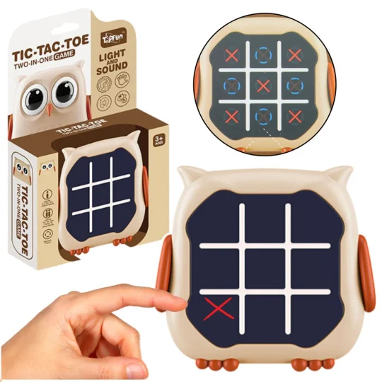 Elektronička Igra 3u1 Križić Kružić Memory Owl Bež 1