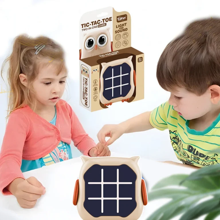 Elektronička Igra 3u1 Križić Kružić Memory Owl Bež 4