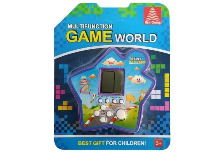 Elektronička Igra Tetris Zvijezda Prijenosna, Ljubičasta, 7,5 × 7 Cm, Var. 4027 1