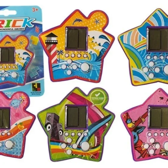 Elektronička Igra Tetris Zvijezda Prijenosna, Ljubičasta, 7,5 × 7 Cm, Var. 4028 1