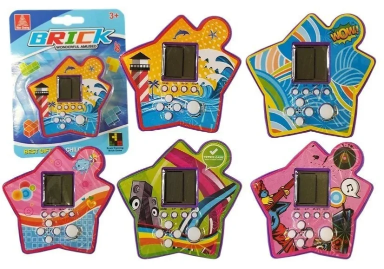 Elektronička Igra Tetris Zvijezda Prijenosna, Ljubičasta, 7,5 × 7 Cm, Var. 4028 1