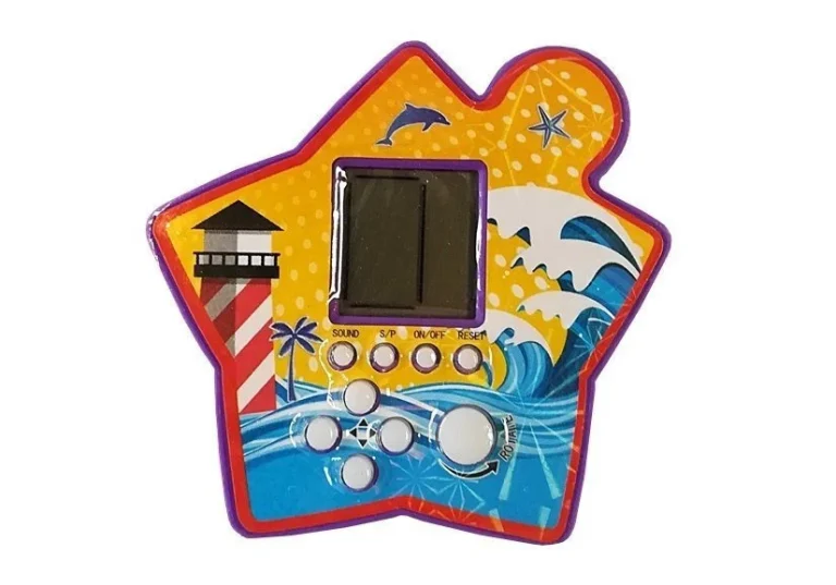 Elektronička Igra Tetris Zvijezda Prijenosna, Ljubičasta, 7,5 × 7 Cm, Var. 4028 3