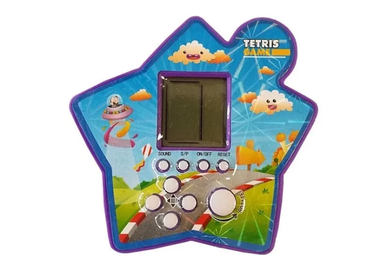 Elektronička Igra Tetris Zvijezda Prijenosna, Ljubičasta, 7,5 × 7 Cm, Var. 4028 4