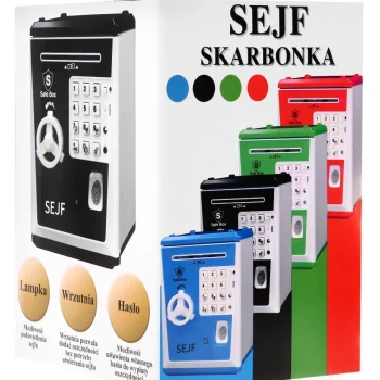 Elektronička Kasica Sef Crna 3+ S Pin Om 3