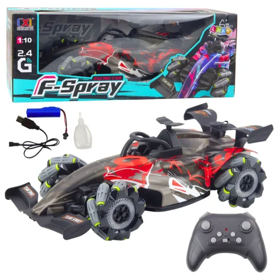 F Spray Rc Trkaći Automobil Na Daljinsko Upravljanje 1:10 Svjetla Zvukovi Para Crvena 1