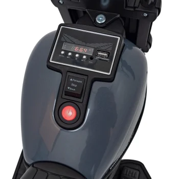 Faster Chopper Dječji Motocikl Na Baterije, Sivi + Fm Radio + Audio Ploča + Led Motor Na Akumulator 11