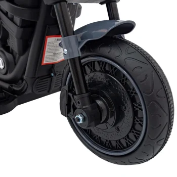 Faster Chopper Dječji Motocikl Na Baterije, Sivi + Fm Radio + Audio Ploča + Led Motor Na Akumulator 12