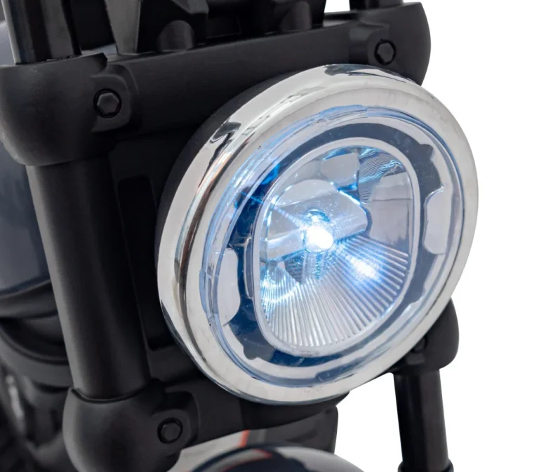 Faster Chopper Dječji Motocikl Na Baterije, Sivi + Fm Radio + Audio Ploča + Led Motor Na Akumulator 17