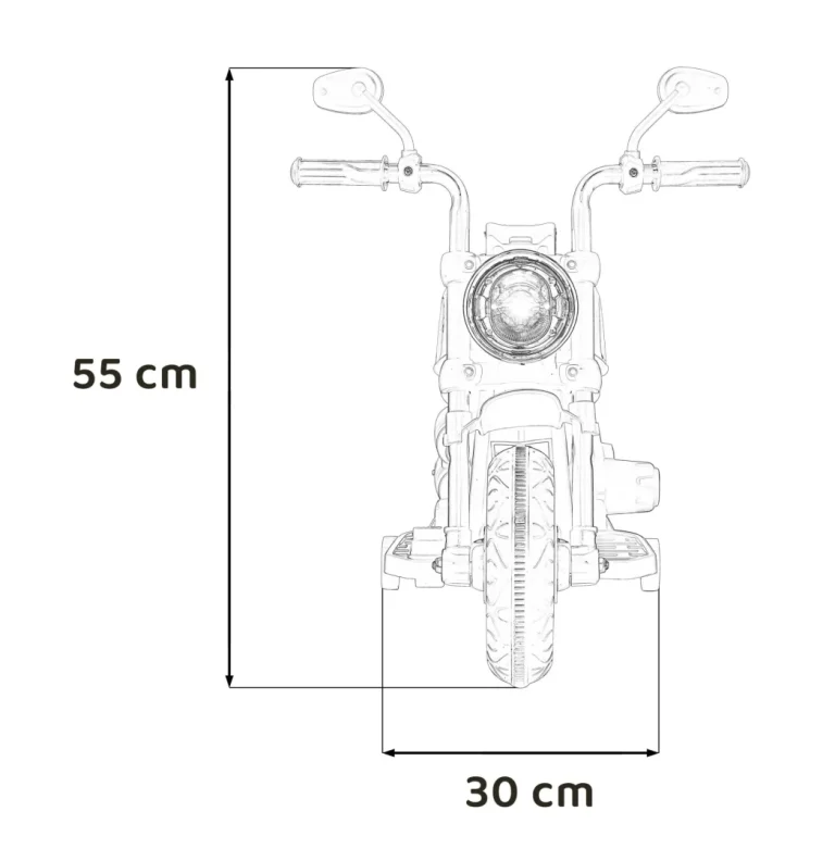 Faster Chopper Dječji Motocikl Na Baterije, Sivi + Fm Radio + Audio Ploča + Led Motor Na Akumulator 2