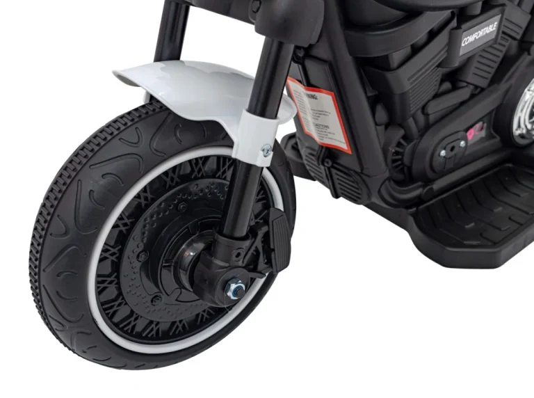 Faster Chopper Baterijski Motor Za Djecu Bijeli + Fm Radio + Audio Ploča + Led, Bijela Motor Na Akumulator 12