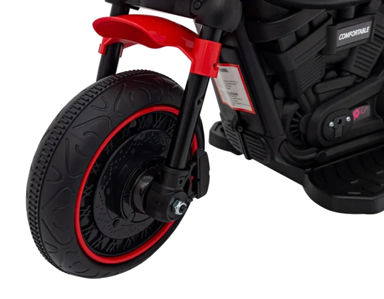 Faster Chopper Baterijski Motor Za Djecu Crveni + Fm Radio + Audio Ploča + Led, Crvena Motor Na Akumulator 12