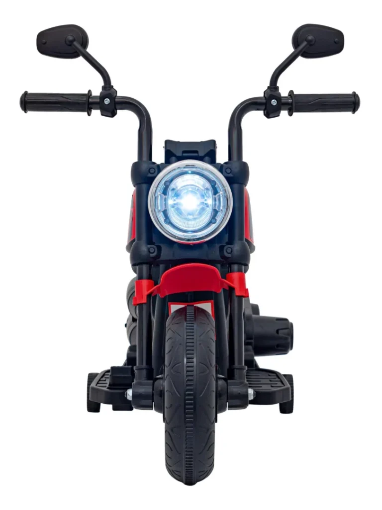 Faster Chopper Baterijski Motor Za Djecu Crveni + Fm Radio + Audio Ploča + Led, Crvena Motor Na Akumulator 4