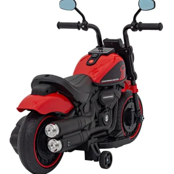 Faster Chopper Baterijski Motor Za Djecu Crveni + Fm Radio + Audio Ploča + Led, Crvena Motor Na Akumulator 8
