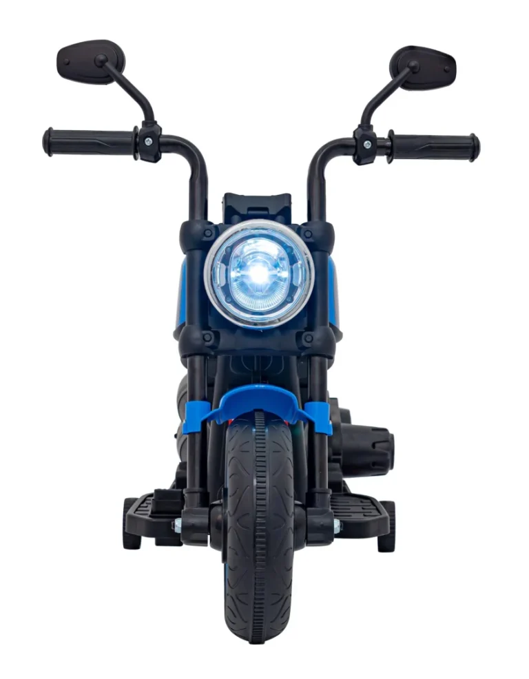Faster Chopper Baterijski Motor Za Djecu Plavi + Fm Radio + Audio Ploča + Led, Plava Motor Na Akumulator 4