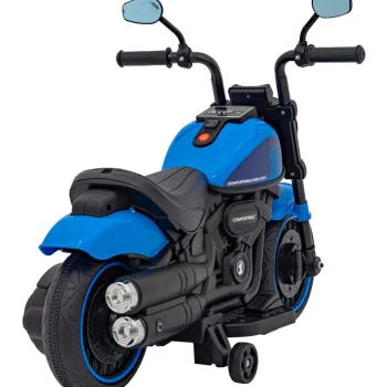 Faster Chopper Baterijski Motor Za Djecu Plavi + Fm Radio + Audio Ploča + Led, Plava Motor Na Akumulator 9