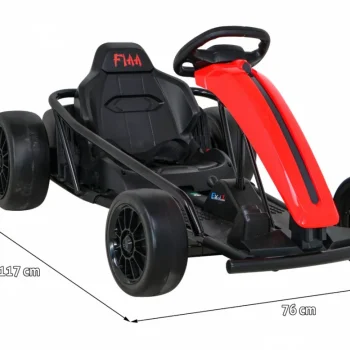 Fx1 Drift Master Go Kart Na Baterije Za Djecu, Crveni + Drift Funkcija + Eva Kotači, Crvena 2