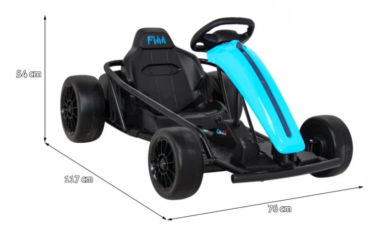 Fx1 Drift Master Go Kart Na Baterije Za Djecu, Plavi + Drift Funkcija + Eva Kotači, Plava 2
