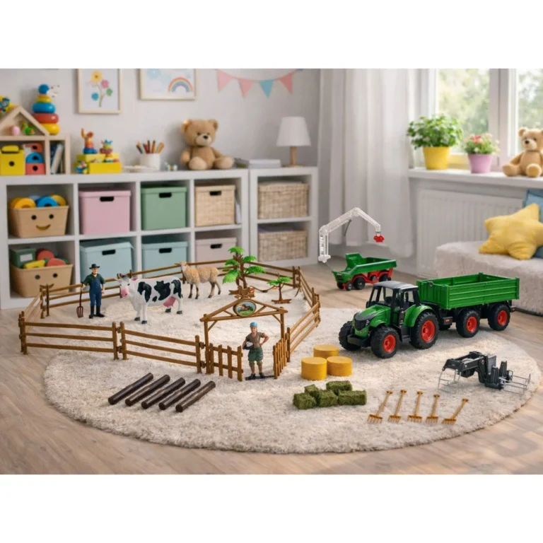 Farma Set Traktor S Prikolicom 45 Dijelova 4