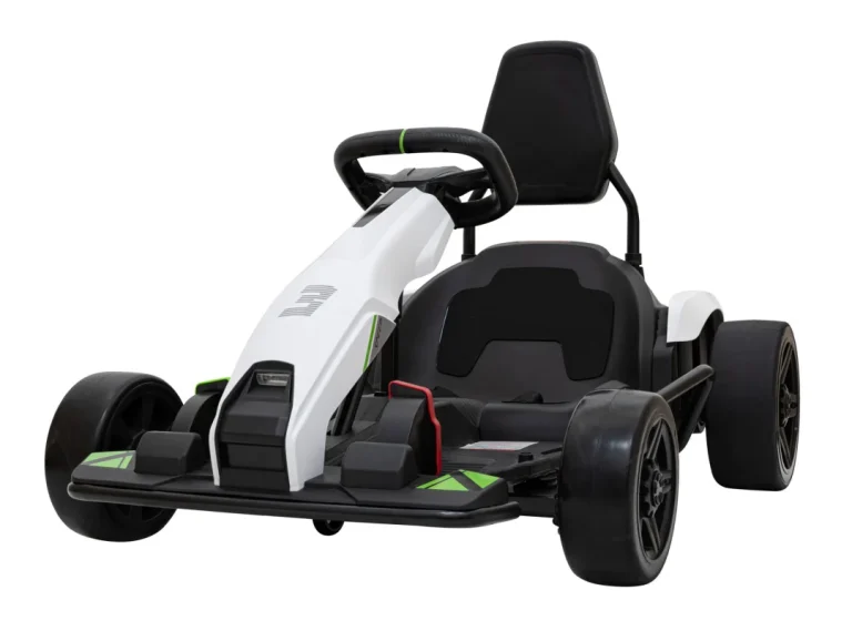 Fast 3 Drift Baterijski Go Kart Za Djecu Bijeli + Drift Funkcija + 2x150w Motora + Led, Bijela Auto Na Akumulator 1