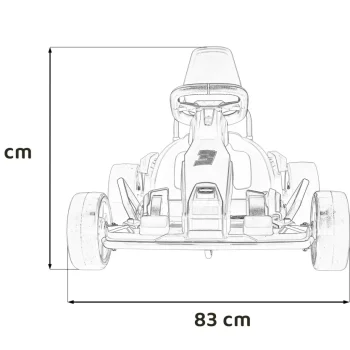Fast 3 Drift Baterijski Go Kart Za Djecu Bijeli + Drift Funkcija + 2x150w Motora + Led, Bijela Auto Na Akumulator 2