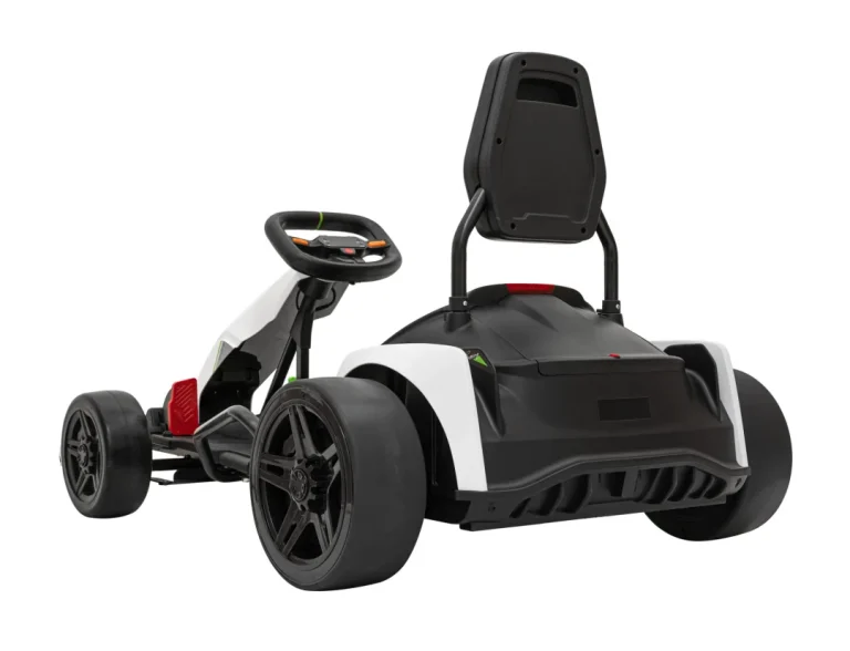 Fast 3 Drift Baterijski Go Kart Za Djecu Bijeli + Drift Funkcija + 2x150w Motora + Led, Bijela Auto Na Akumulator 7
