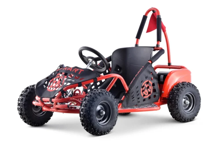 Fast Dragon Baterijski Karting Crveni 30 Km/h + Motor Od 1000 W + Kotači Na Napuhavanje + Podešavanje Sjedala + Sigurnosni Pojasevi, Crvena Motor Na Akumulator 1