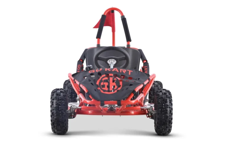 Fast Dragon Baterijski Karting Crveni 30 Km/h + Motor Od 1000 W + Kotači Na Napuhavanje + Podešavanje Sjedala + Sigurnosni Pojasevi, Crvena Motor Na Akumulator 2