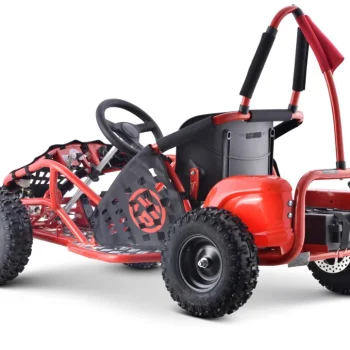 Fast Dragon Baterijski Karting Crveni 30 Km/h + Motor Od 1000 W + Kotači Na Napuhavanje + Podešavanje Sjedala + Sigurnosni Pojasevi, Crvena Motor Na Akumulator 7