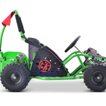Fast Dragon Baterijski Karting Zeleni 30 Km/h + Motor Od 1000 W + Kotači Na Napuhavanje + Podešavanje Sjedala + Sigurnosni Pojasevi, Zelena Motor Na Akumulator 4