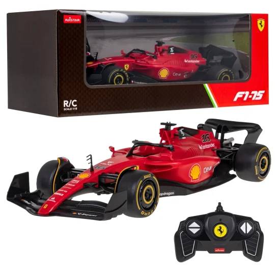 Ferrari F1 75 Rastar Model 1:18 Trkaći Automobil Na Daljinsko Upravljanje + 2,4 Ghz, Crvena 1