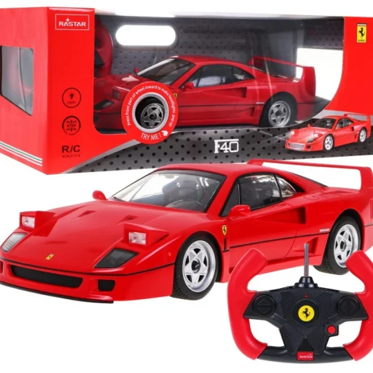 Ferrari F40 Rastar Model 1:14 Automobil Na Daljinsko Upravljanje + 2,4 Ghz Daljinski, Crvena 1