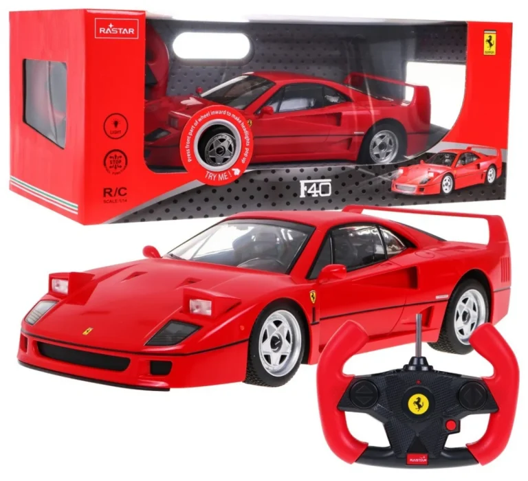 Ferrari F40 Rastar Model 1:14 Automobil Na Daljinsko Upravljanje + 2,4 Ghz Daljinski, Crvena 1
