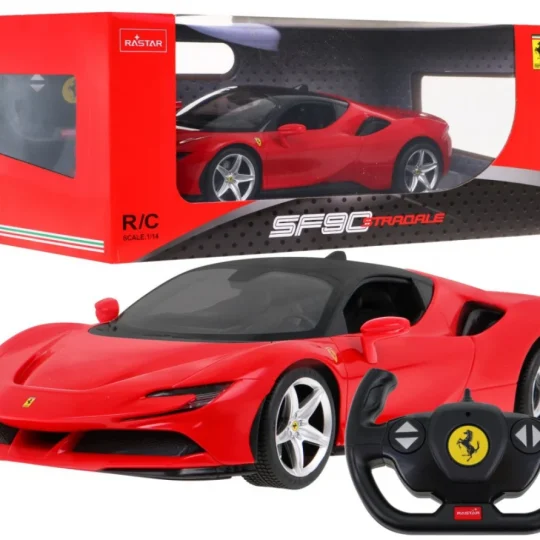 Ferrari Sf90 Stradale Rastar Model 1:14 Automobil Na Daljinsko Upravljanje + Daljinski, Crvena 1