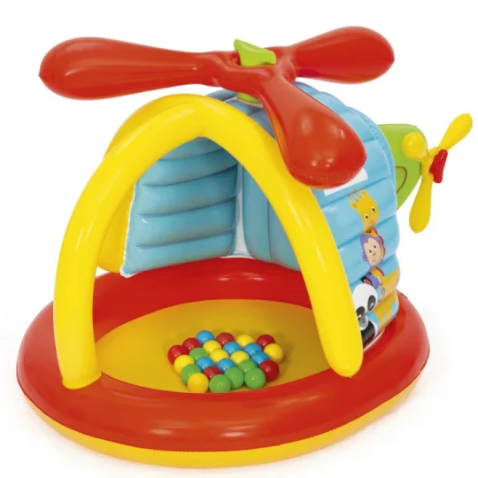 Fisher Price Napuhavano Igralište Za Djecu Bazen Helikopter Bestway 155x102x91cm + Loptice 1