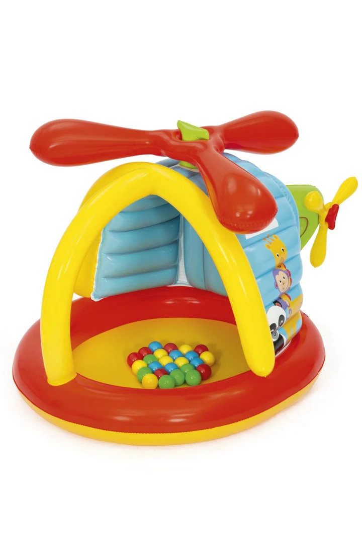 Fisher Price Napuhavano Igralište Za Djecu Bazen Helikopter Bestway 155x102x91cm + Loptice 1