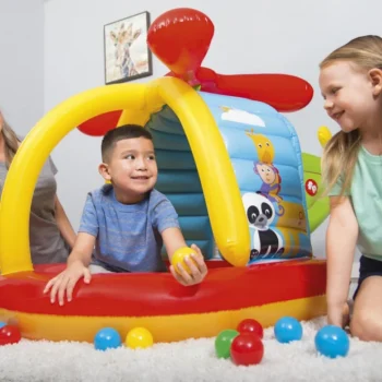 Fisher Price Napuhavano Igralište Za Djecu Bazen Helikopter Bestway 155x102x91cm + Loptice 3