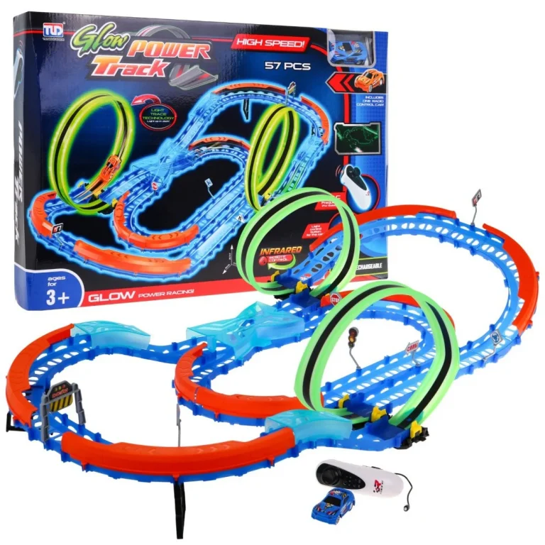 Fluorescentna Trkaća Staza 57 Dijelova + Led Auto 1