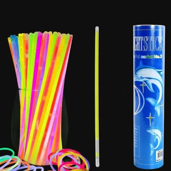 Fluorescentne Trake Za Glavu, 100 Komada, Mnogo Boja, Svijetle U Mraku 4