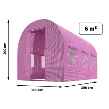 Folija Za Vrtni Tunel 2 X 3 M (6 M2) Ružičasta Plonos 6