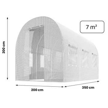 Folija Za Vrtni Tunel 2x3,5m (7m2) Bijela Plonos 7