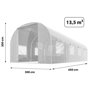 Folija Za Vrtni Tunel 3x4,5m (13,5m2) Bijela Plonos 5