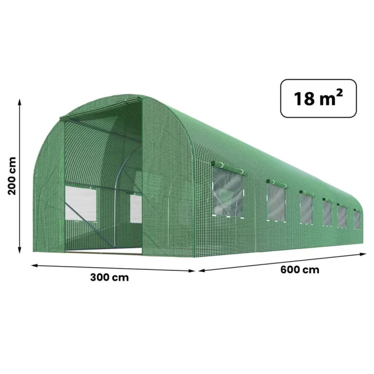 Folija Za Vrtni Tunel 3x6m (18m2) Plonos, Zelena, Var. 4976 F 5