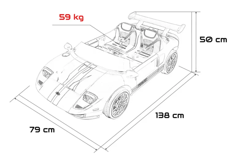 Ford Gt Ružičasto Vozilo Auto Na Akumulator 2