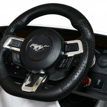 Ford Mustang Gt Dječji Automobil Na Baterije, Bijeli + Podešavanje Sjedala + Led Audio + Eva + Spori Start, Bijela 10