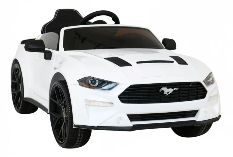 Ford Mustang Gt Dječji Automobil Na Baterije, Bijeli + Podešavanje Sjedala + Led Audio + Eva + Spori Start, Bijela 13