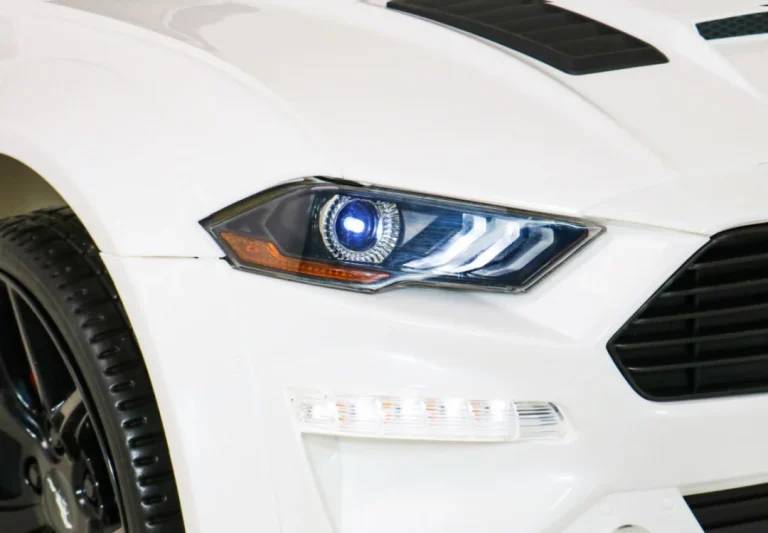 Ford Mustang Gt Dječji Automobil Na Baterije, Bijeli + Podešavanje Sjedala + Led Audio + Eva + Spori Start, Bijela 16