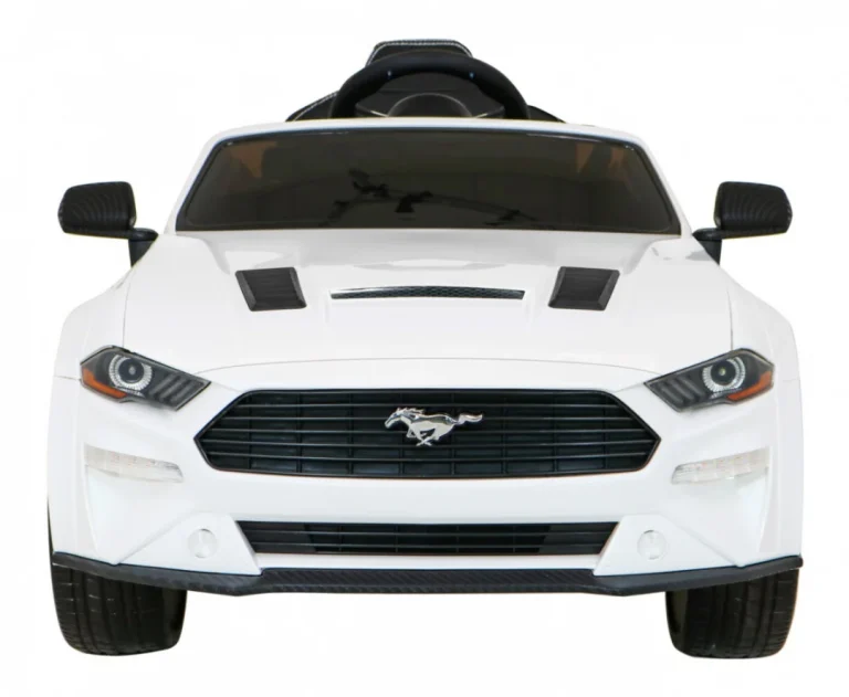 Ford Mustang Gt Dječji Automobil Na Baterije, Bijeli + Podešavanje Sjedala + Led Audio + Eva + Spori Start, Bijela 4