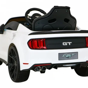 Ford Mustang Gt Dječji Automobil Na Baterije, Bijeli + Podešavanje Sjedala + Led Audio + Eva + Spori Start, Bijela 6