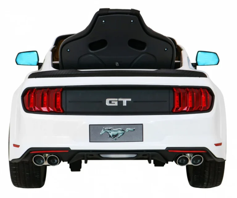 Ford Mustang Gt Dječji Automobil Na Baterije, Bijeli + Podešavanje Sjedala + Led Audio + Eva + Spori Start, Bijela 7