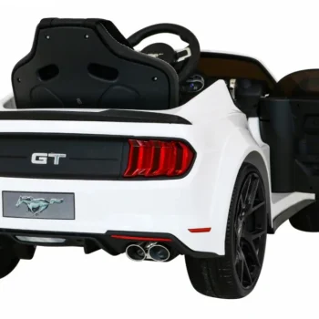 Ford Mustang Gt Dječji Automobil Na Baterije, Bijeli + Podešavanje Sjedala + Led Audio + Eva + Spori Start, Bijela 8